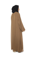 Load image into Gallery viewer, Double Abaya Camel & Black 3