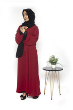 Load image into Gallery viewer, Double Abaya SALACIOUS Red &amp; Black