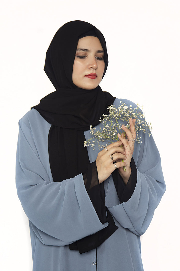 Double Abaya  GREISH & BLACK 3
