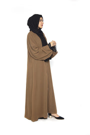 Double Abaya  Camel & Black 2